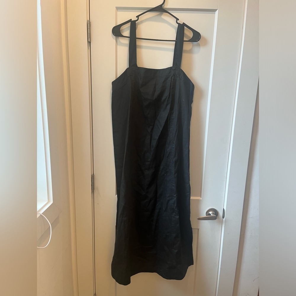 Madewell Women’s Linen-Cotton‎ Princess-Seamed Midi Dress size large - Picture 3 of 9